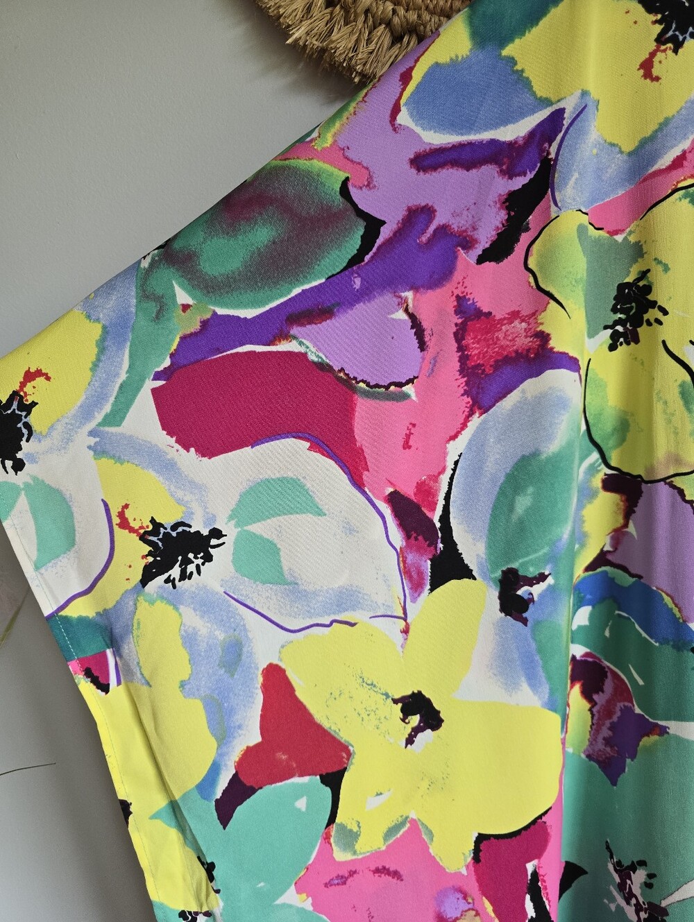 UMGEE New Emerald Mix Vibrant Floral Open Front Longline Kimono SZ 1XL 2XL Boho - Picture 7 of 9